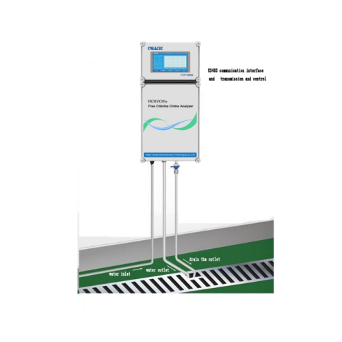 Swimming Pool Chlorine Analyzer: POP-8300 Free Chlorine Online Water Quality Testing Equipment for Hospitals